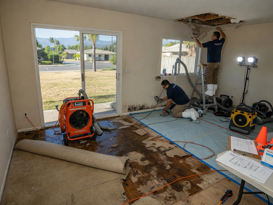 What to Expect During Water Damage Restoration in Fontana